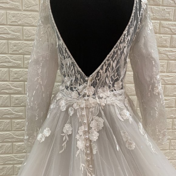 Madison James Style #MJ617 Long Sleeve Wedding Gown - Picture 10 of 12